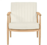 Home Decorators Collection Ivory Fabric Arm Chair with Removable Cushions (Set of 1)