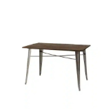 StyleWell Finwick Gunmetal Gray Metal Rectangular Dining Table for 6 (47.24 in. L x 29.13 in. H) TW805-GMG