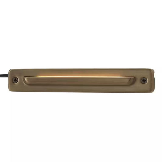 Home Decorators 20-Watt Equivalent Low Voltage Brass Integrated LED 2700K Warm White Outdoor Deck Light