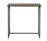 StyleWell 30 in. Rectangular Black Metal Folding Writing Desk with Grey Wood Top ST9252B