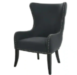 Home Decorators Collection Maeford Charcoal Gray Upholstered Accent Chair