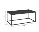 StyleWell Donnelly 42 in. Black Rectangle MDF Wood Top Coffee Table CF8014BKB