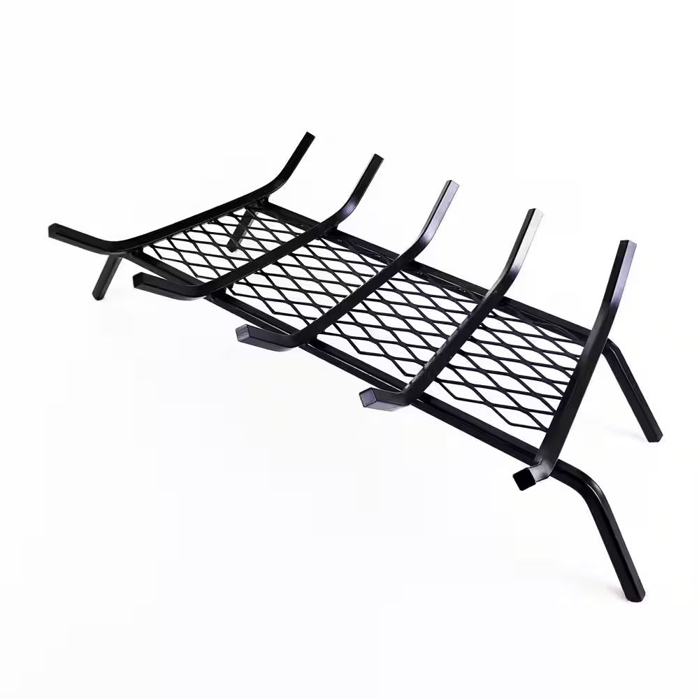 27 in. Black Steel Fireplace Grate