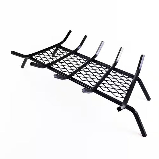 27 in. Black Steel Fireplace Grate