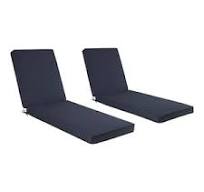 Hampton Bay - 26 in. x 49 in. One Piece Outdoor Chaise Lounge - Midnight Blue