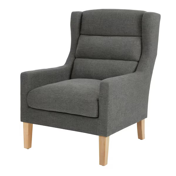 Home Decorators Collection Latham Charcoal Gray Upholstered Accent Chair