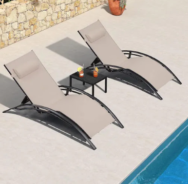 Tumbona de gran tamaño para exteriores, playa, piscina, tomar el sol, césped, sillón reclinable