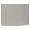 Shaker 30 in. W x 15 in. D x 24 in. H Assembled Wall Bridge Kitchen Cabinet in Dove Gray with Shelf