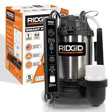 RIDGID 1 HP Stainless Steel Dual Suction Submersible Sump Pump
