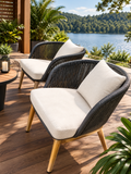 Sillas de Terraza en Mimbre Sintético – Elegancia y Confort