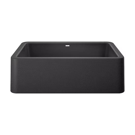 IKON Farmhouse Apron-Front Granite Composite 33 in. Single Bowl Kitchen Sink in Anthracite