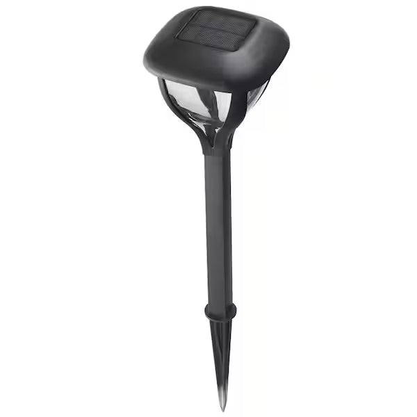 Hampton Bay Por unidad  Luz solar integrada LED resistente a la intemperie Tallulah Falls Black para caminos