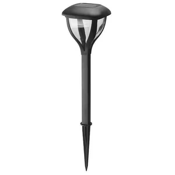 Hampton Bay Por unidad  Luz solar integrada LED resistente a la intemperie Tallulah Falls Black para caminos