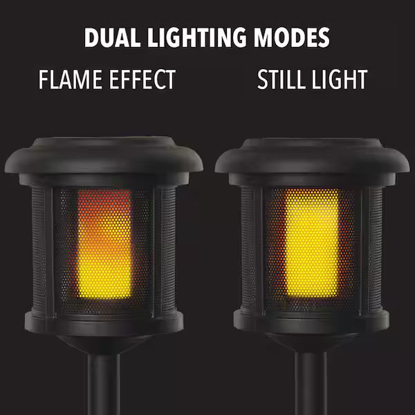 Hampton Bay Luz LED solar Ambrose para exteriores, 6 lúmenes, color negro