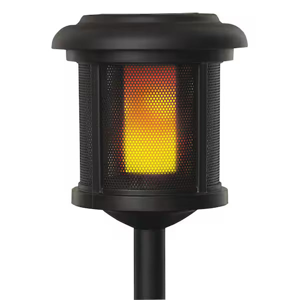 Hampton Bay Luz LED solar Ambrose para exteriores, 6 lúmenes, color negro