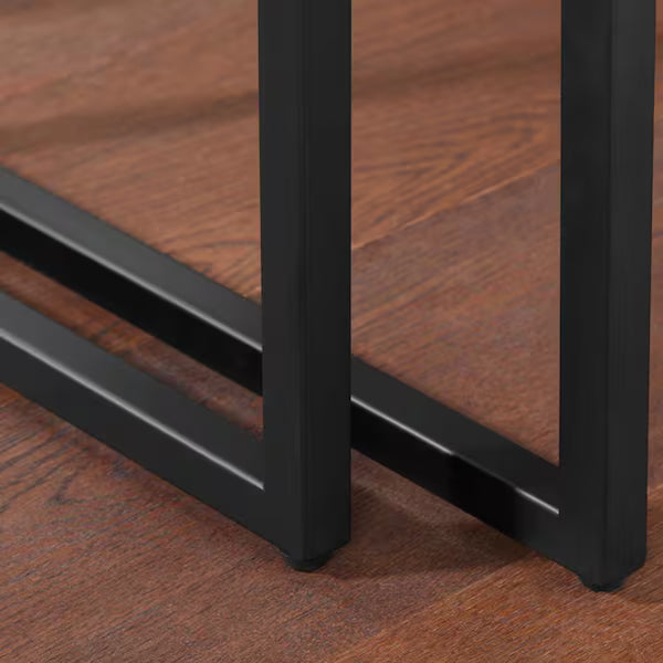 StyleWell Mesas nido Donnelly negras con tapa de madera Haze (juego de 2)