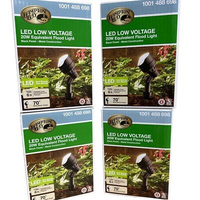 Hampton Bay Foco LED integrado para exteriores de bajo voltaje, equivalente a 20 vatios, color negro - Cueva de Machos 2.0