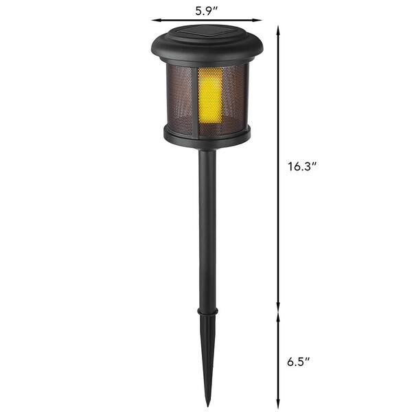 Hampton Bay Luz LED solar Ambrose para exteriores, 6 lúmenes, color negro - Cueva de Machos 2.0