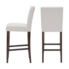 StyleWell 30 in. Banford Riverbed Beige Wood Upholstered Bar Stools with Back (Set of 2)