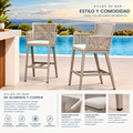 Silla de Bar de Aluminio y Cuerda – Diseño Moderno