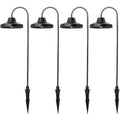 Lámpara solar para exteriores Hampton Bay Covington LED negra mate