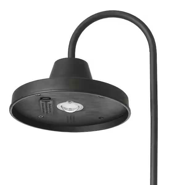 Lámpara solar para exteriores Hampton Bay Covington LED negra mate