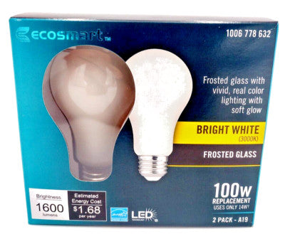 3-Pack EcoSmart 60-Watt LED Soft White B-11 candelabra base Bulb Light