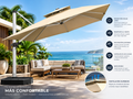 Sombrilla Colgante de Patio Beige  – Diseño Moderno 10X10