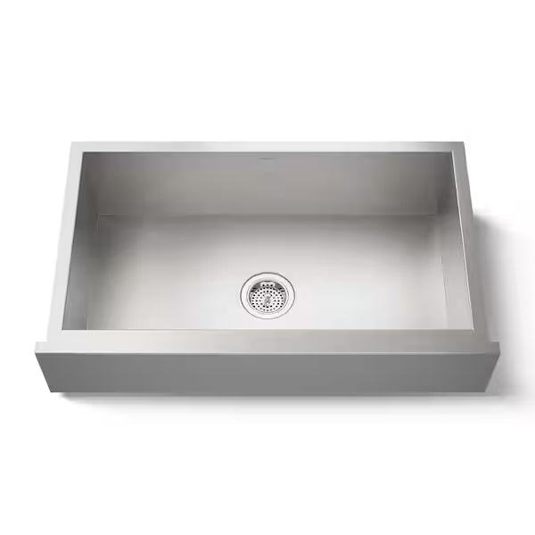 Lyric 34 in. Stainless Steel 16 Gauge Farmhouse Apron Front Undermount Single Bowl Kitchen Sink