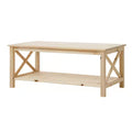StyleWell Mesa de centro rectangular de pino natural sin terminar de 42 pulgadas