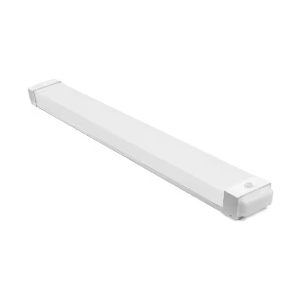 Commercial Electric Paquete de 1 unidad de luz LED integrada blanca de 1,2 m con sensor de movimiento y CCT ajustable, además de luz nocturna de 4000 lúmenes.