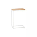 StyleWell  Mesa auxiliar Donnelly en forma de C con tablero de madera color  blanca