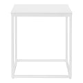 StyleWell Mesa auxiliar Donnelly blanca con tablero de madera blanca (50,8 cm de ancho x 55,9 cm de alto)