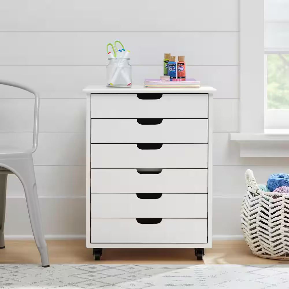 CARRITO STYLEWELL CRAFT DE 6 CAJONES - BLANCO